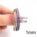 Banda decor pentru unghii cu Sclipici Curcubeu de 1-3mm